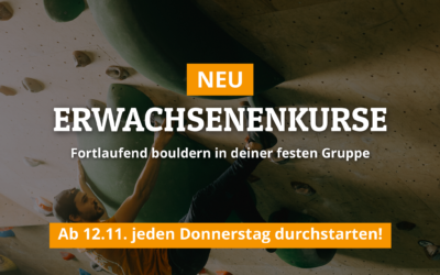 NEU – Boulderkurse für Erwachsene